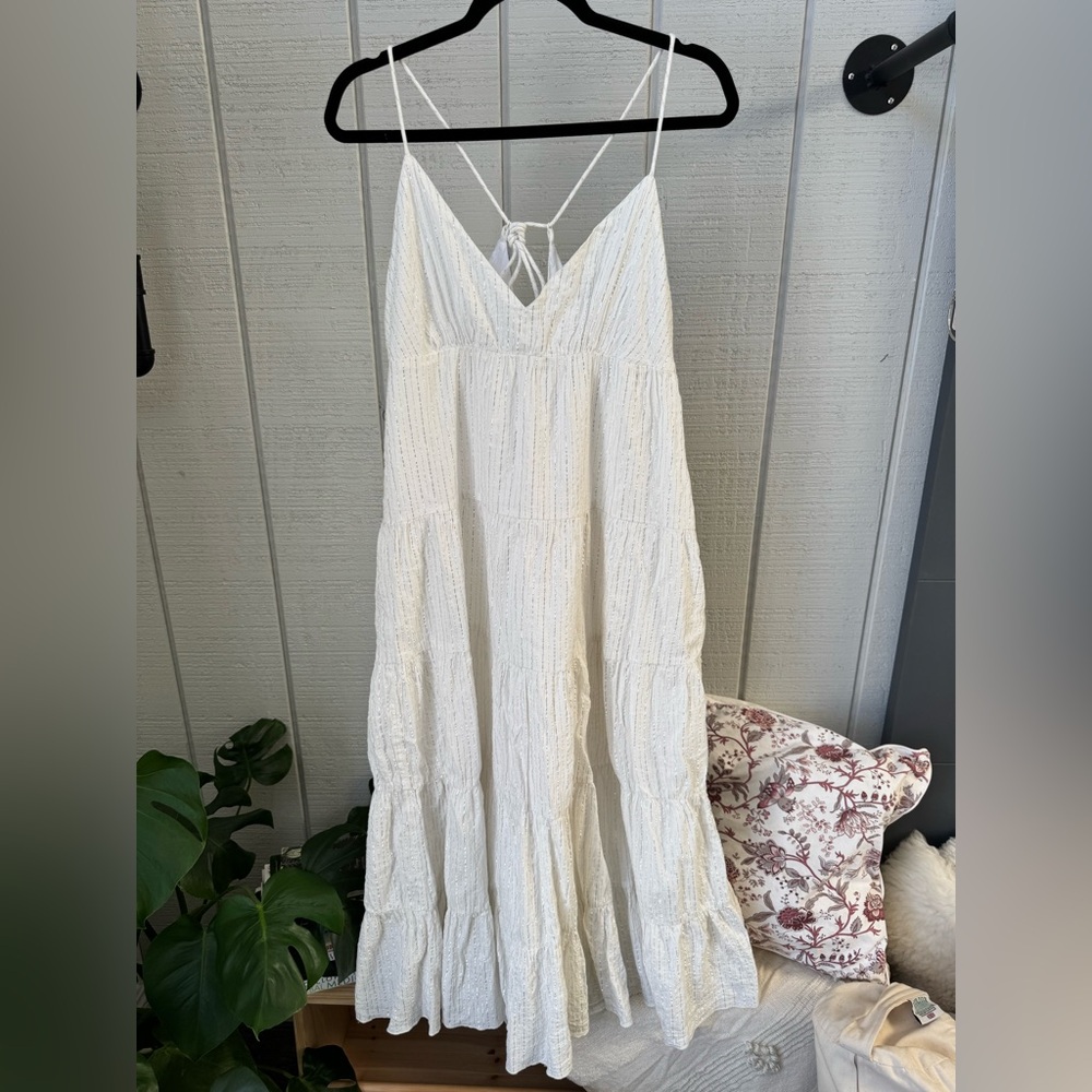 Boden White Tiered Maxi Sundress